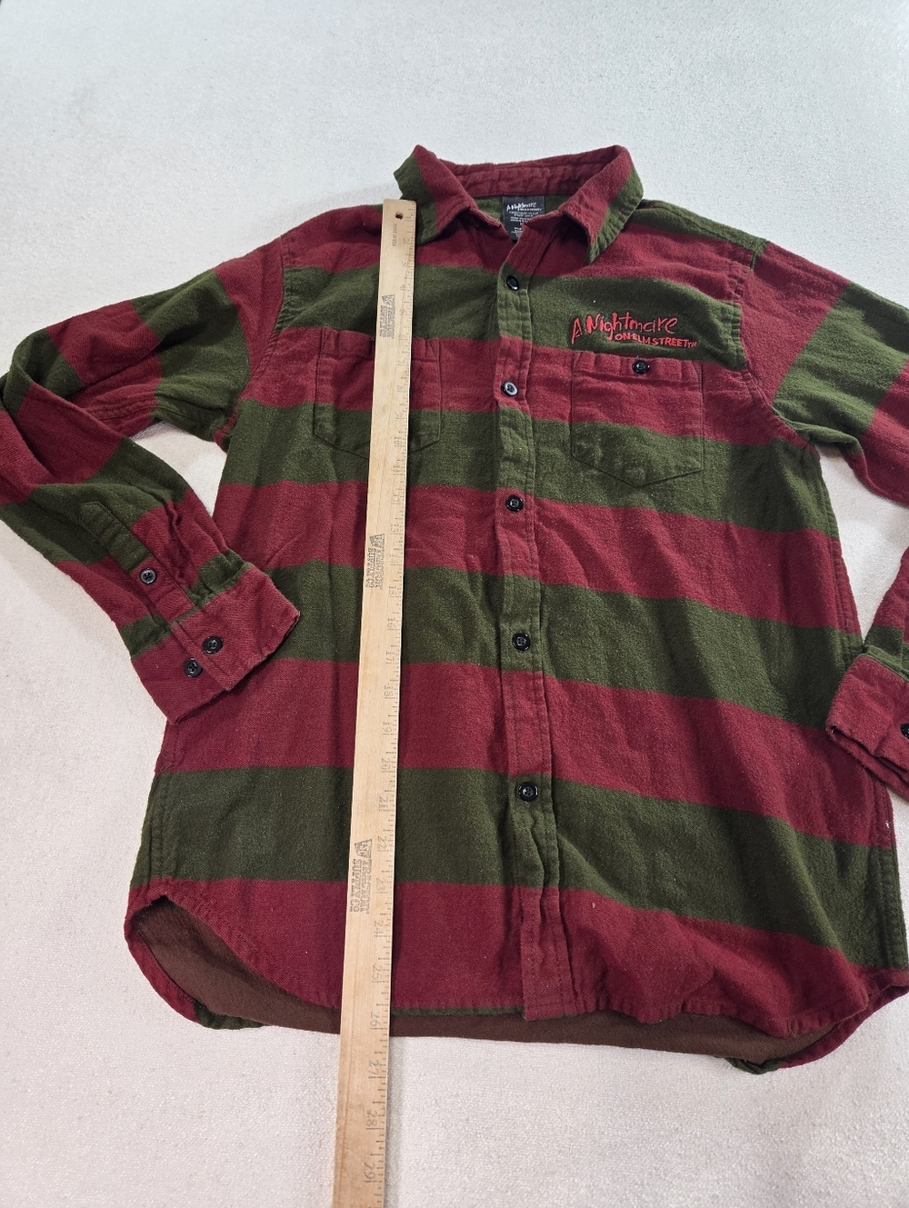 Nightmare on Elm Street Freddy Flannel Shirt Large - Picture 6 of 8
